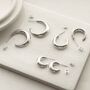 Sterling Silver Bold Hoop Stud Earrings, thumbnail 2 of 10