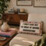 I Don't Cook But I'm Great At Making Reservations! Hand Embroidered Slogan Cushion, thumbnail 1 of 3