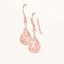 Rose Gold Filigree Earrings, thumbnail 1 of 8