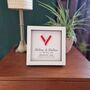 Personalised 2nd Anniversary Gift Framed Cotton Heart, thumbnail 2 of 7