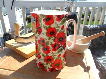Extra Large Jug In Red Poppy Design, 3 of 7
