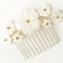 Flower Hoop Wedding Earrings And Comb Set Beth, thumbnail 10 of 11