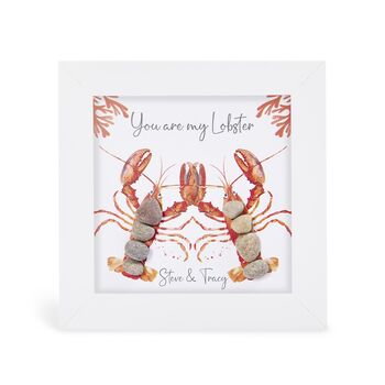 Personalised Lobster Love Pebble Picture, 2 of 3
