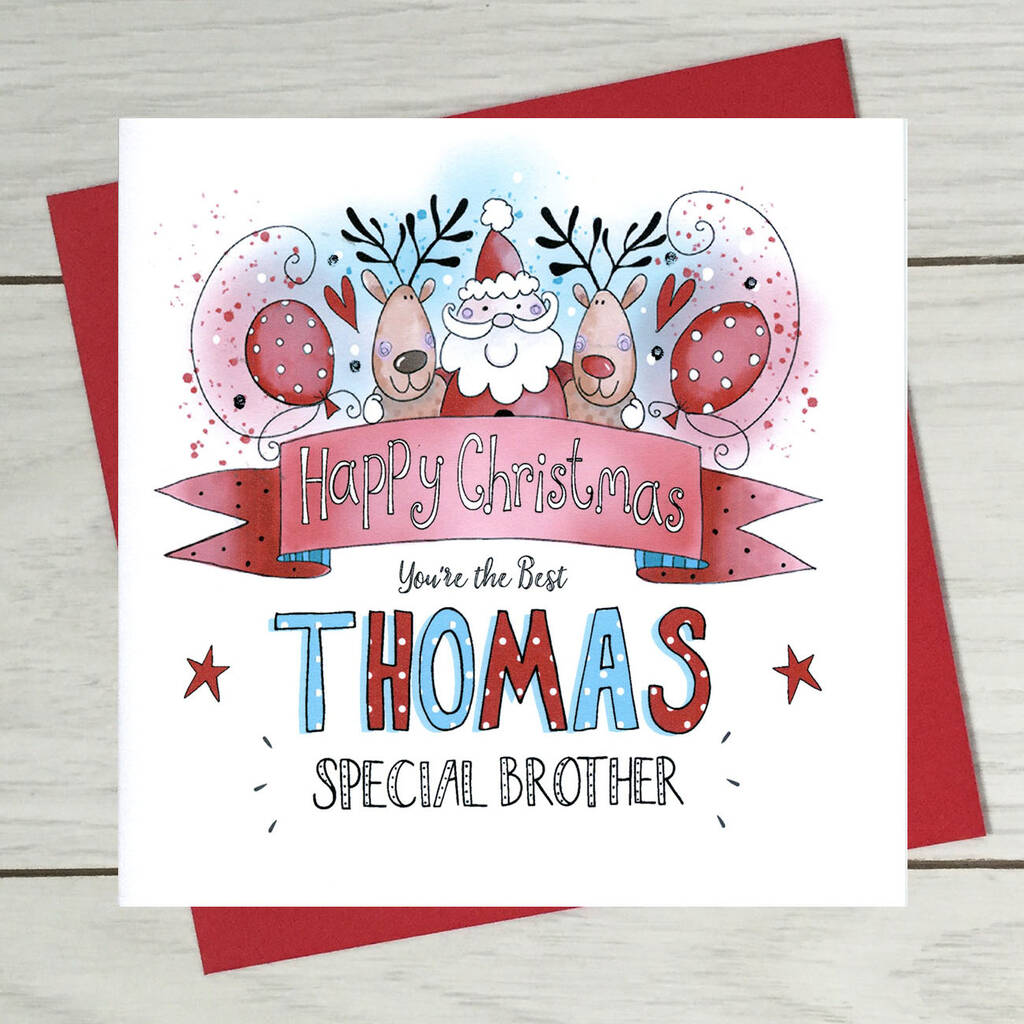 Brother Christmas Card By Claire Sowden Design