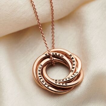 Personalised Six Ring Russian Necklace, 3 of 8