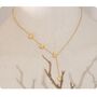 Milan D’or Gold Butterfly Drop V Ombré Pendant Necklace, thumbnail 4 of 4