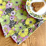 Retro Floral Vintage Style Flower Power Tea Towel, thumbnail 3 of 7