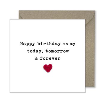 Birthday Card With Keepsake Crochet Heart, 7 of 7