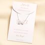 Infinity Heart Pendant Carded Necklace In Gold Or Silver, thumbnail 2 of 4