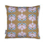 Water Resistant Garden Outdoor Cushion Lotus Flower Mustard, thumbnail 1 of 4