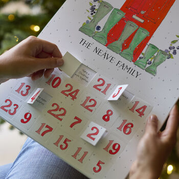 Family Activities Welly Advent Calendar And Print, 2 of 4