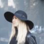 Black Wide Brimmed Hat, thumbnail 1 of 2