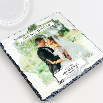 The Wedding Of Personalised Rock Photo Slate Wedding Gift, 2 of 6