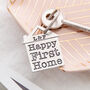 Housewarming Gift Happy First Home House Keyring, thumbnail 1 of 12