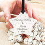 Personalised Mummy, Daddy And Bump Christmas Decoration, thumbnail 6 of 10