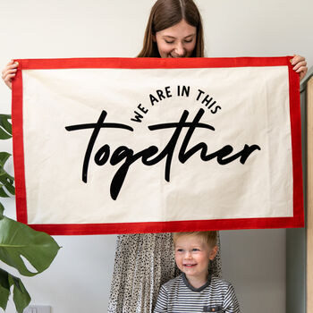We Are In This Together Fabric Wall Hanging, 3 of 5