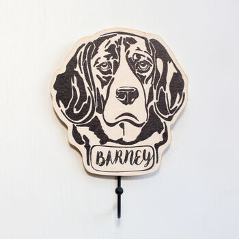 Personalised Wooden Dog Breed Lead Wall Hook, 5 of 11