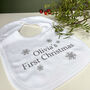 Personalised First Christmas Snowflake Baby Grow / Top, thumbnail 5 of 8