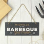 Personalised Barbeque Grill Master Slate Hanging Sign, thumbnail 4 of 5