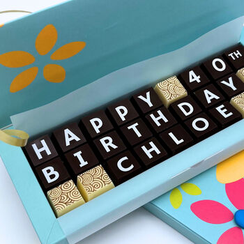 Personalised 40th Birthday Chocolate Box, 2 of 10