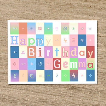 Personalised Birthday Card With Name, 5 of 12