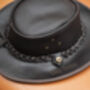 Personalised Wombat Outback Leather Hat, thumbnail 2 of 8