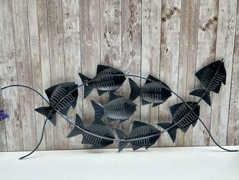 Tropical Fish Metal Wall Sculpture 70cm Coastal Décor, 5 of 12