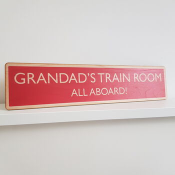 Personalised Train Room Wooden Sign, 2 of 2