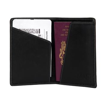 Personalised Leather Passport Cover In Ebony Black, 3 of 6