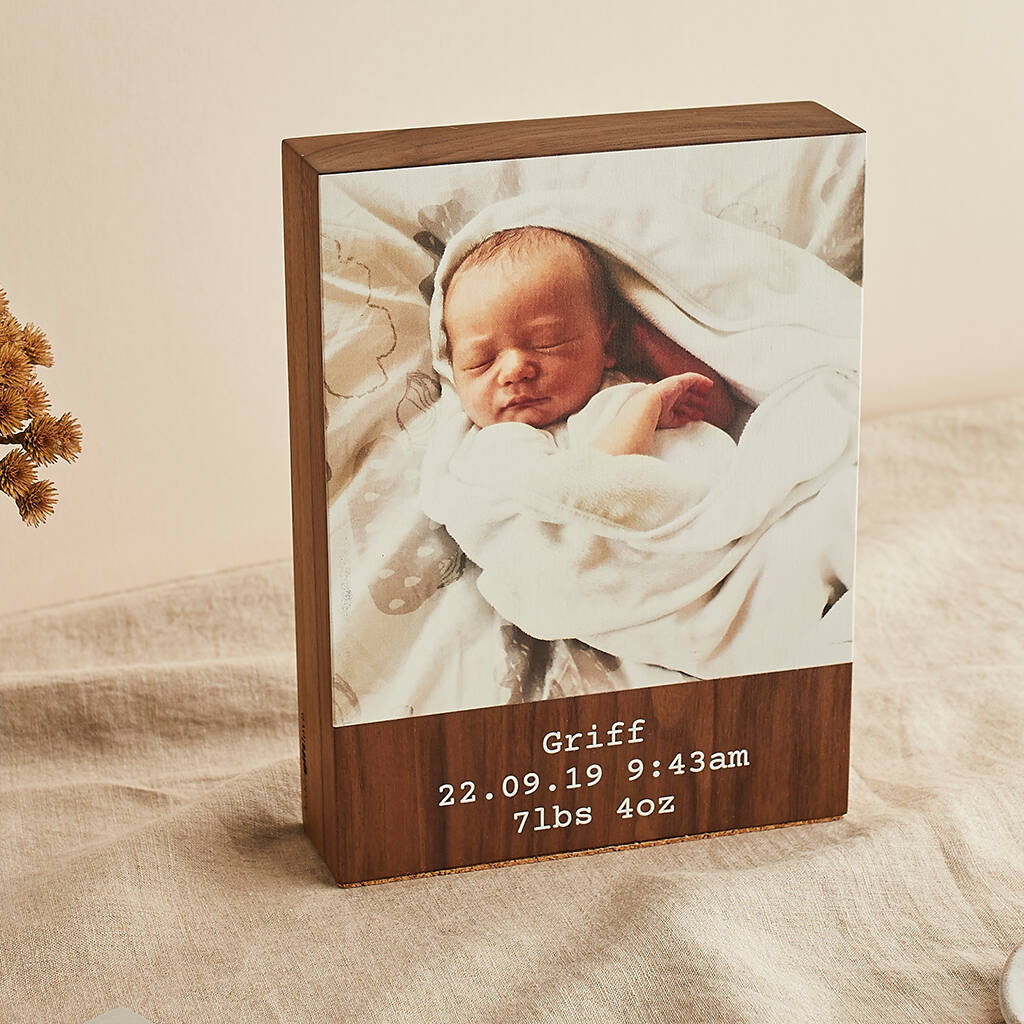 personalised wooden block
