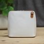 Leather Cross Body Handbag In White And Tan, thumbnail 1 of 3