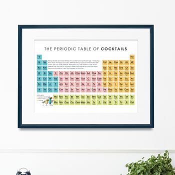 Cocktail Lover's Periodic Table Wall Art Print For A Friend Or Family Member, 3 of 3
