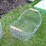 Three Green Wire Garden Trug Baskets, thumbnail 3 of 6