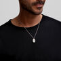 Men's Small Howlite Dog Tag Locket Gold, thumbnail 2 of 9