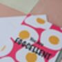 You Are Eggcellent Greeting Card – Pink With Eggs – Blank Inside, thumbnail 3 of 4