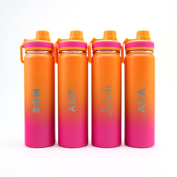 Personalised Stainless Steel Water Bottle 'Recharge', 3 of 5