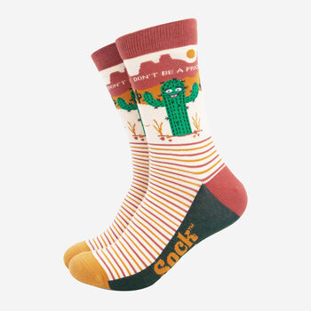 Don't Be A Prick Men's Combed Cotton Rude Funny Crew Socks, 4 of 4