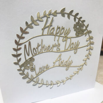 Personalised Papercut Mother's Day Card, 4 of 10