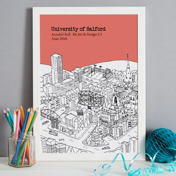 Personalised Salford Graduation Gift Print, 5 of 9