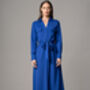 Melbourne Royal Blue Punta Di Milano Knit Shirt Dress, thumbnail 4 of 4