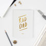 Rad Dad Foil Personalised Notebook, thumbnail 2 of 6