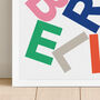 Personalised Name Print With Colourful Stacked Letters, thumbnail 2 of 11