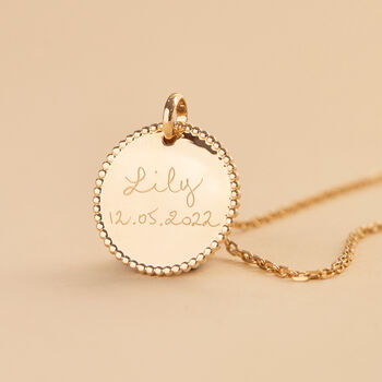 Personalised Beaded Disc Necklace, 3 of 7