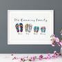 Personalised Family Flip Flop Print, thumbnail 3 of 10