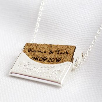 Personalised Envelope Locket Necklace With Hidden Charm, 9 of 11