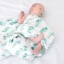 Muslin Swaddle Baby Blanket Eucalyptus Newborn Gift, thumbnail 2 of 5