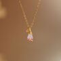 Pink Forest Bell Copper Necklace, thumbnail 1 of 10