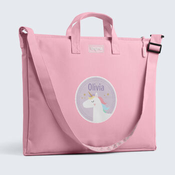 Personalised Unicorn Design Kids Book Bag, 4 of 9