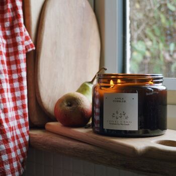 Apple Cobbler Three Wick Large Soy Wax Candle, 5 of 9