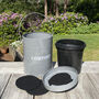 Kitchen Compost Caddy Bin In French Grey, thumbnail 2 of 5